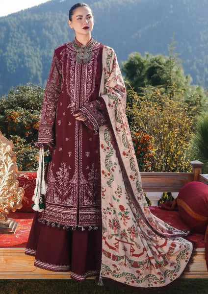 Lawn Embroidered 3pc suit A026