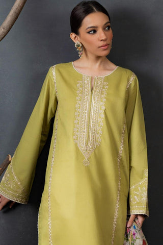 Lawn embroidered 3pc suit A001