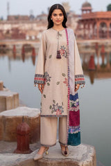 Lawn embroidered 3pc suit A002