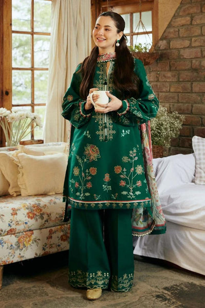 Lawn Embroidered 3pc suit A003