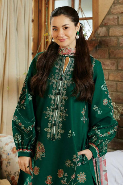 Lawn Embroidered 3pc suit A003