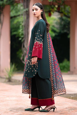 Lawn Embroidery 3pc suit A007