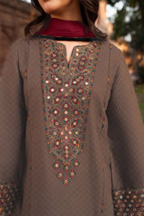 Lawn Embroidery 3pc suit A012