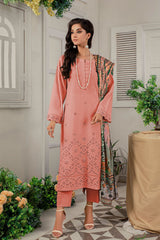 Lawn Embroidered 3pc suit A024