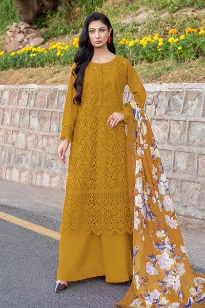 Lawn Embroidered 3pc suit A022