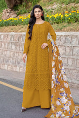 Lawn Embroidered 3pc suit A022