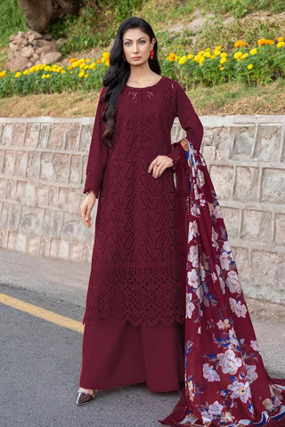 Lawn Embroidered 3pc suit A022