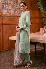 Lawn Embroidered 3 pc suit A021